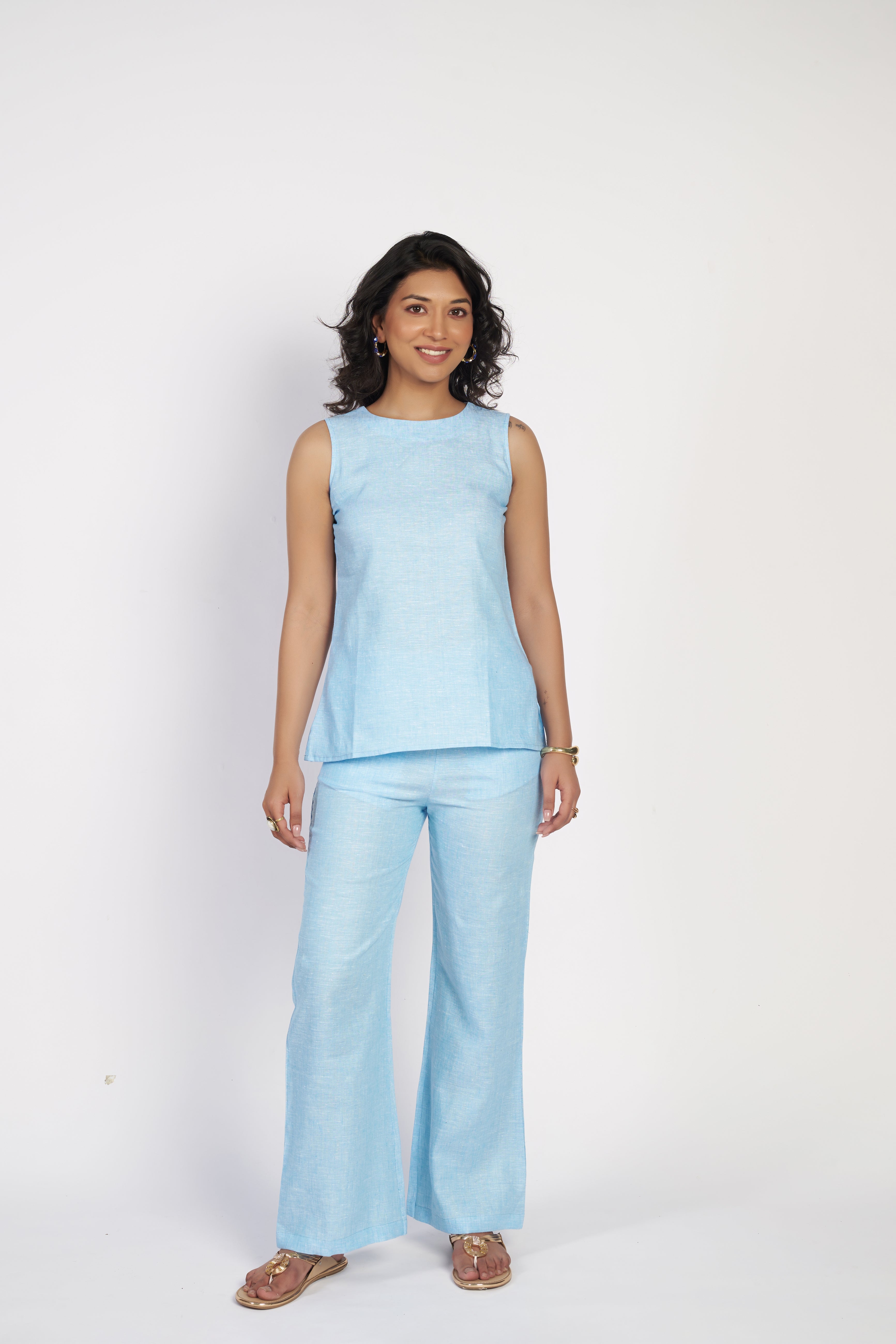 Linen Co-rd Set - Blue